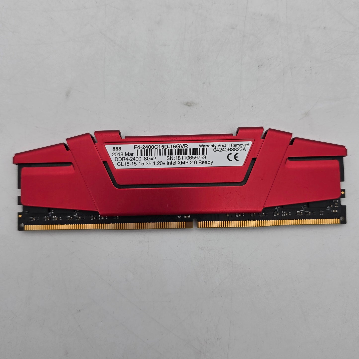 G.Skill RipJaws V 8GB (1x8GB) RAM DDR4 2400MHz F4-2400C15D-16GVR