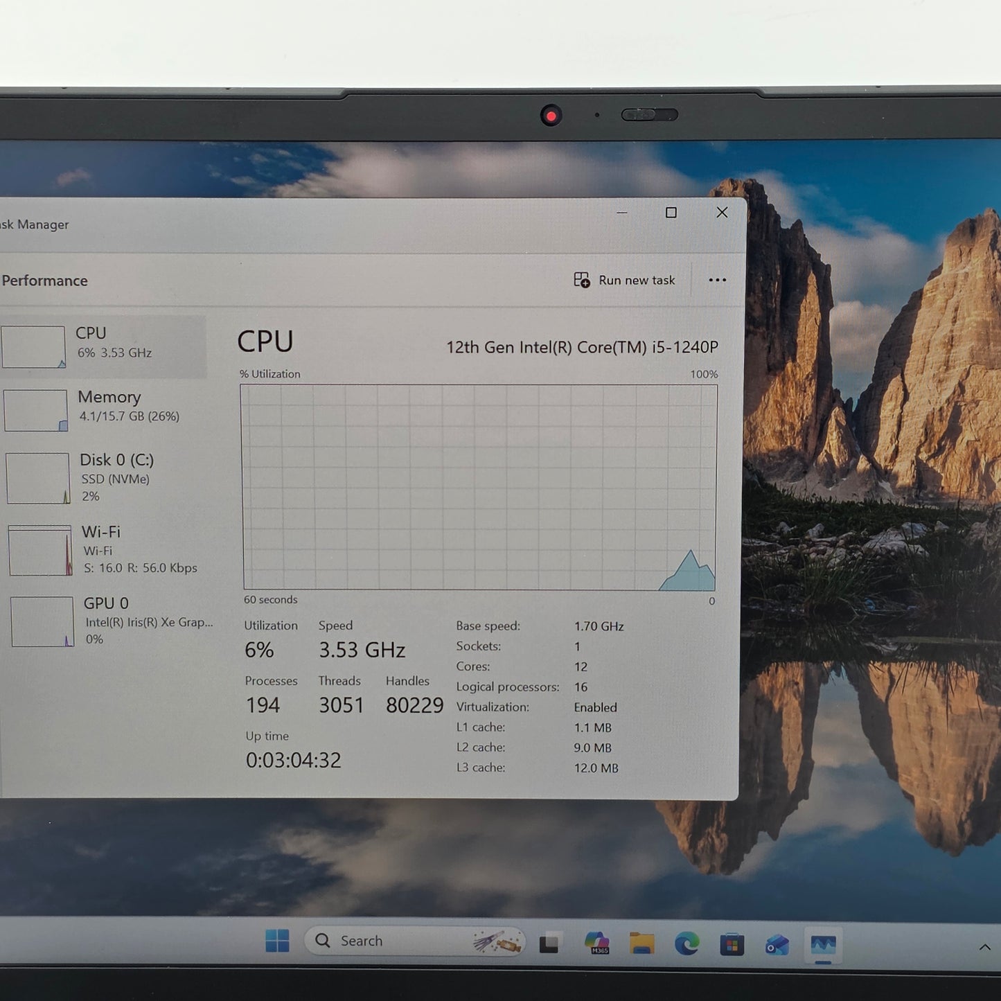 Lenovo ThinkPad X1 Carbon Gen 10 14" i5-1240P 1.7GHz 16GB RAM 512GB SSD