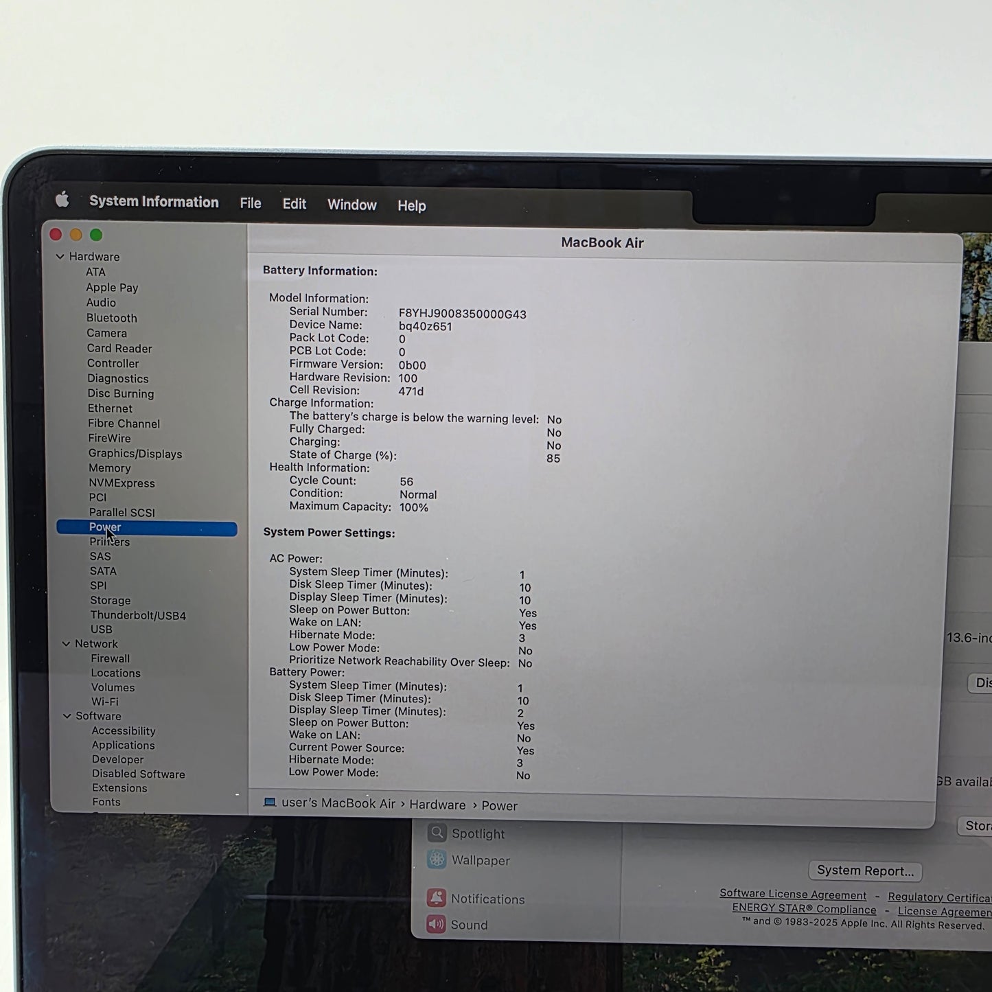 2025 Apple MacBook Air 13.6" M4 8C GPU 4.5GHz 16GB RAM 256GB SSD Z1H7000S6LL/A