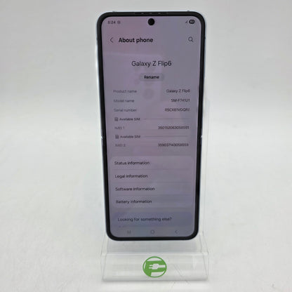 Unlocked Samsung Galaxy Z Flip6 12GB RAM 256GB SM-F741U1 Absolute Black