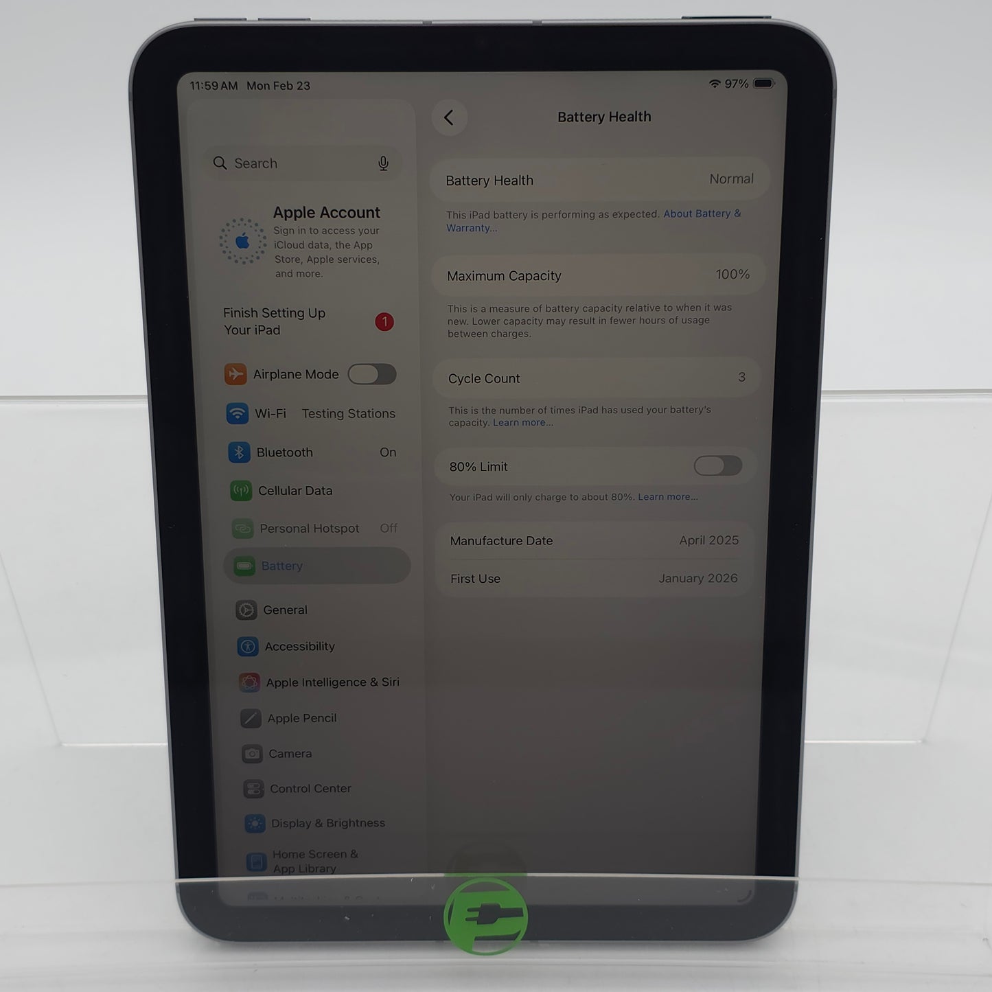 Factory Unlocked Apple iPad mini (A17 Pro) 128GB Silver MXPN3LL/A