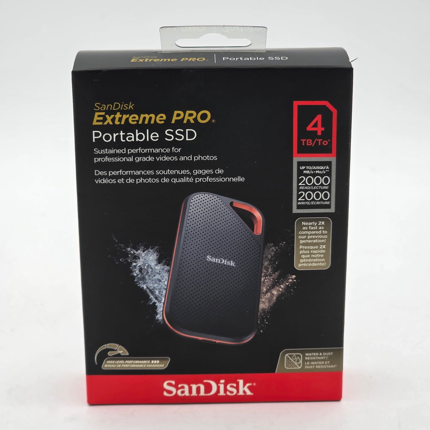 New SanDisk Portable Extreme Pro Portable SSD 4TB USB-C to USB-C SSD SDSSDE81
