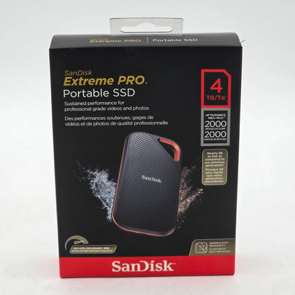 New SanDisk Portable Extreme Pro Portable SSD 4TB USB-C to USB-C SSD SDSSDE81