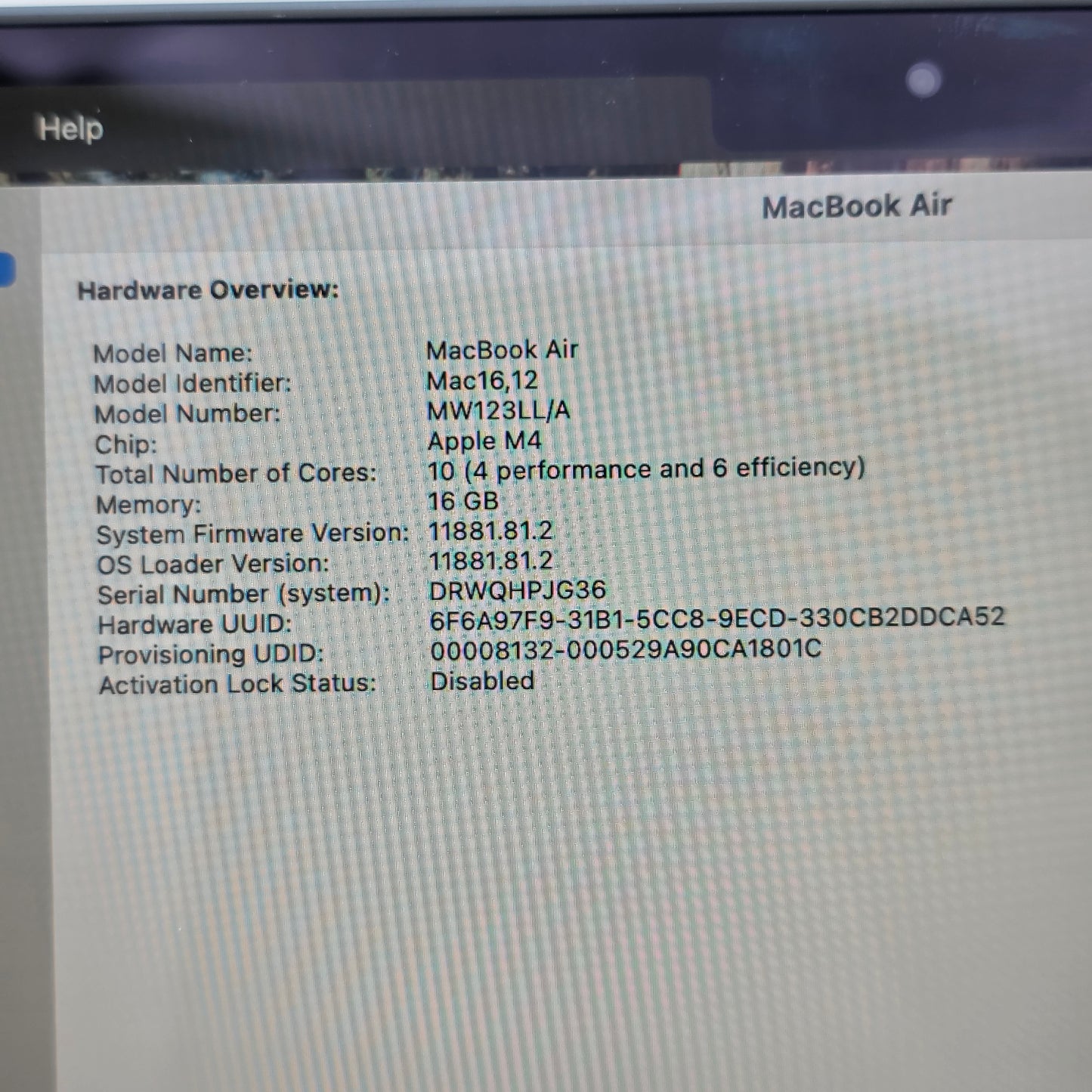 New 2025 Apple MacBook Air 13.3" M4 8C GPU 4.5GHz 16GB RAM 256GB SSD A3240