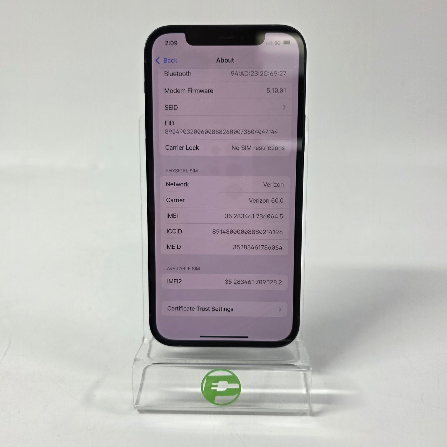 Factory Unlocked Apple iPhone 12 64GB Midnight MGF43LL/A