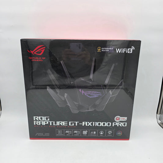 New ASUS ROG Rapture Tri Band WiFi 6 GT-AX11000 Gaming Router