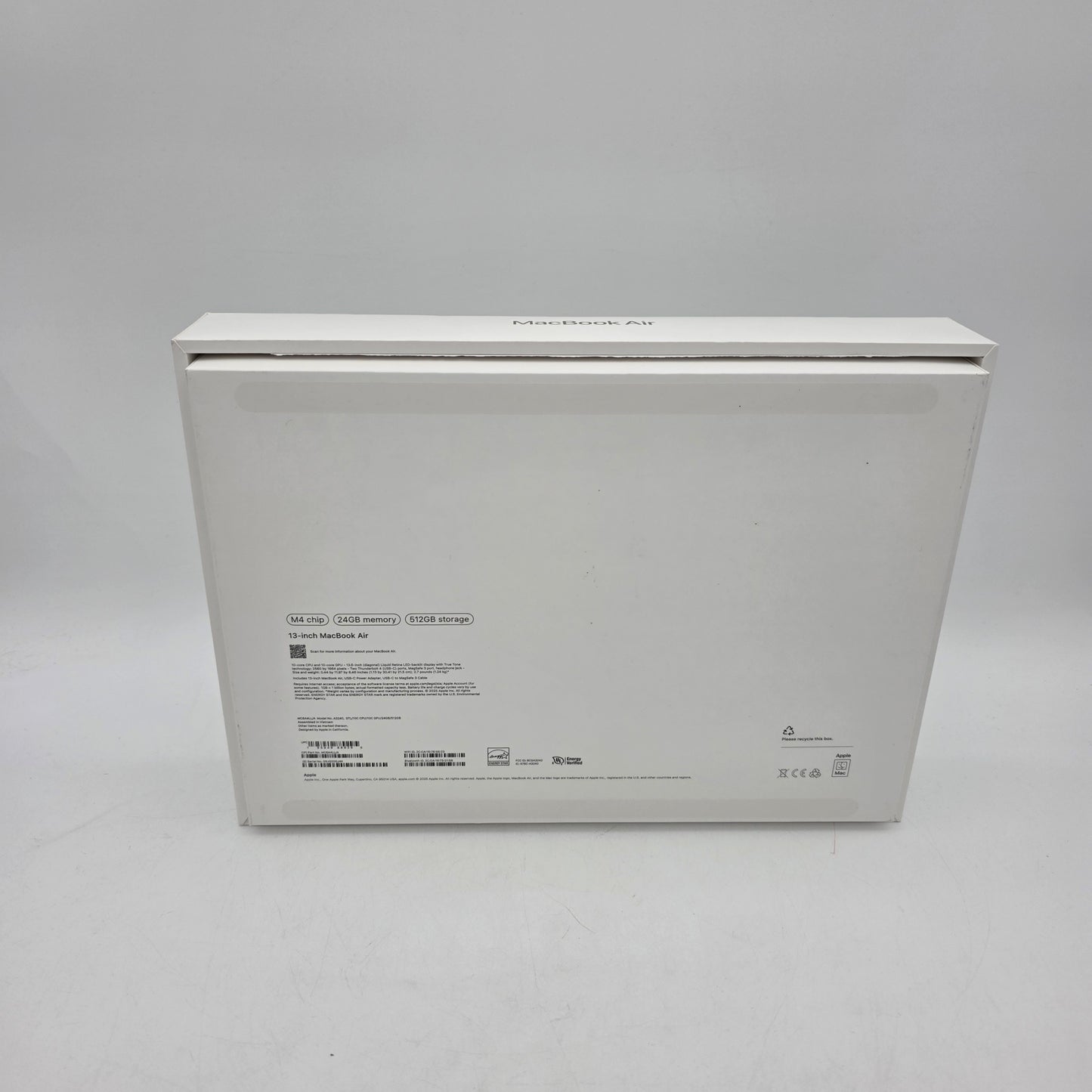 New 2025 Apple MacBook Air 13.3" M4 4.5GHz 24GB RAM 512GB SSD A3240