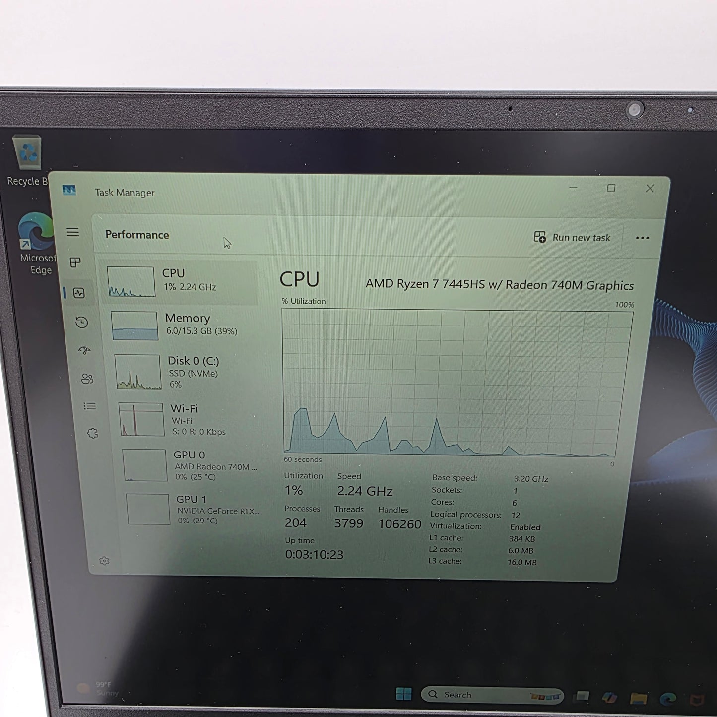HP Victus 15-FB3093DX 15.6" Ryzen 7 7445HS 3.2GHz 16GB RAM 512GB SSD RTX 4050