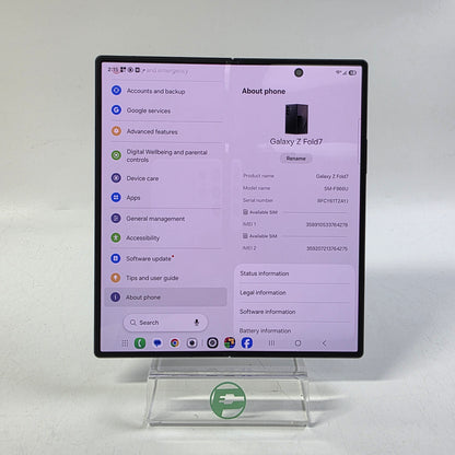 Factory Unlocked Samsung Galaxy Z Fold7 12GB RAM 256GB SM-F966U Jetblack