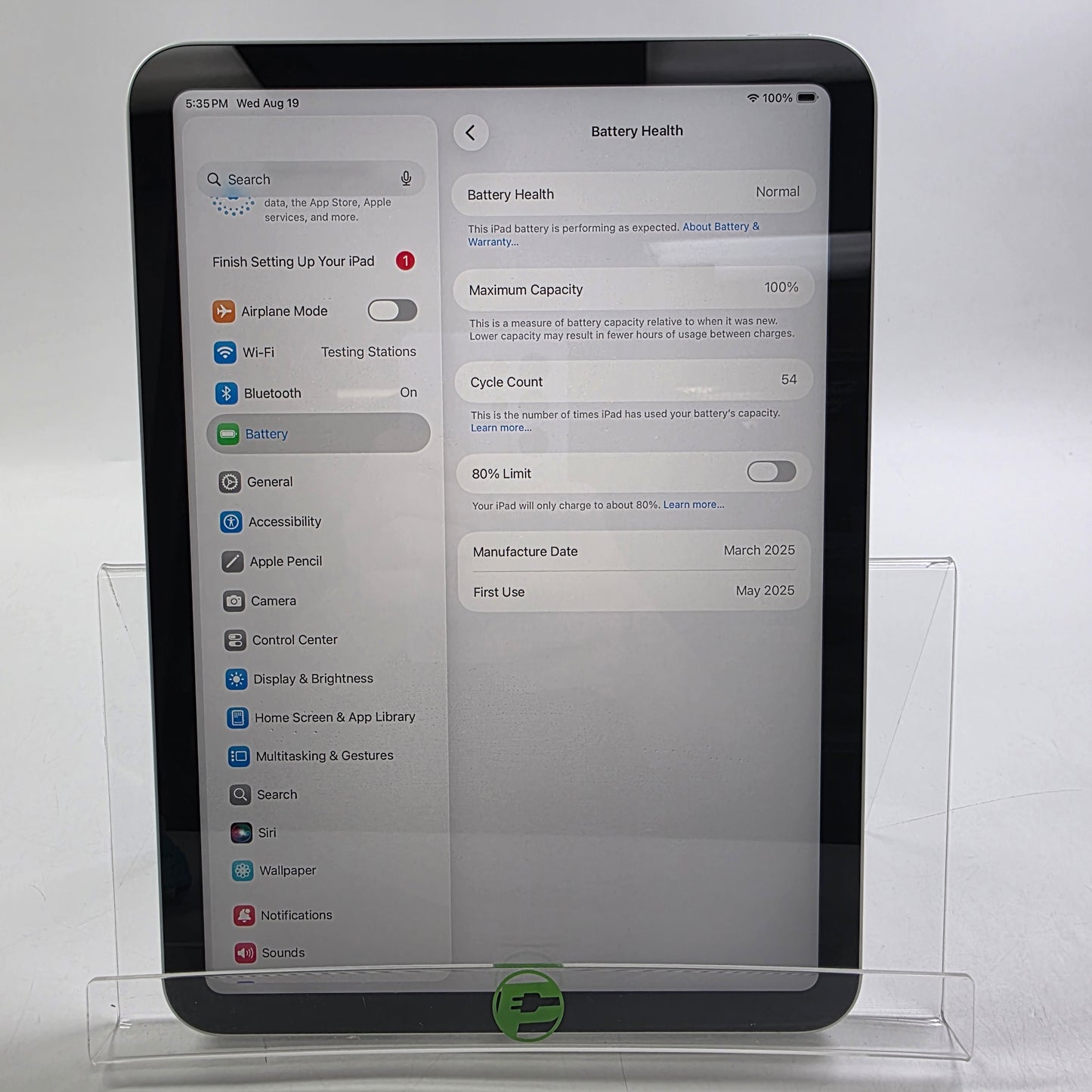 WiFi Only Apple iPad 11" (A16) 128GB Silver MD3Y4LL/A