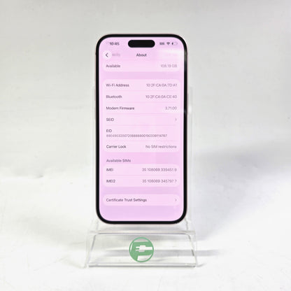 Factory Unlocked Apple iPhone 15 128GB Pink MTLW3LL/A