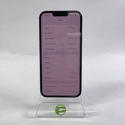 Factory Unlocked Apple iPhone 13 128GB Midnight MLA23LL/A