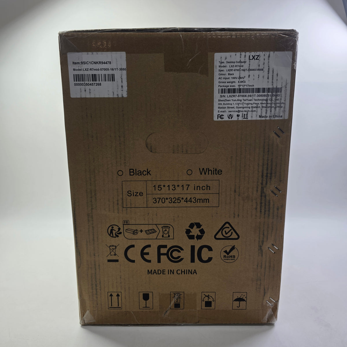 New LXZ Prebuilt PC Ryzen 7 5700X 3.40GHz 16GB RAM 1TB SSD GeForce RTX 3050
