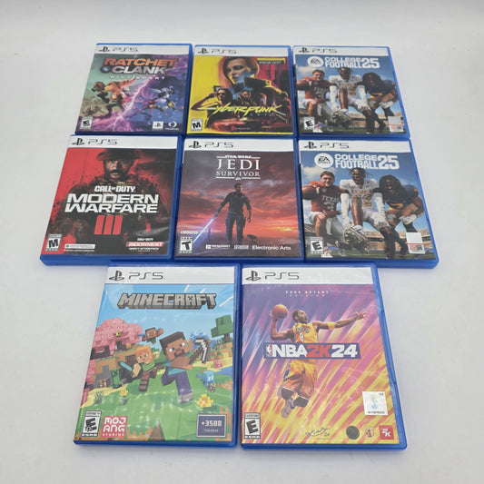 Lot of 8 Sony PlayStation 5 PS5 Games