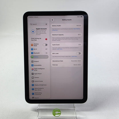 WiFi Only Apple iPad Mini (A17 Pro) 128GB Space Gray MXN63LL/A