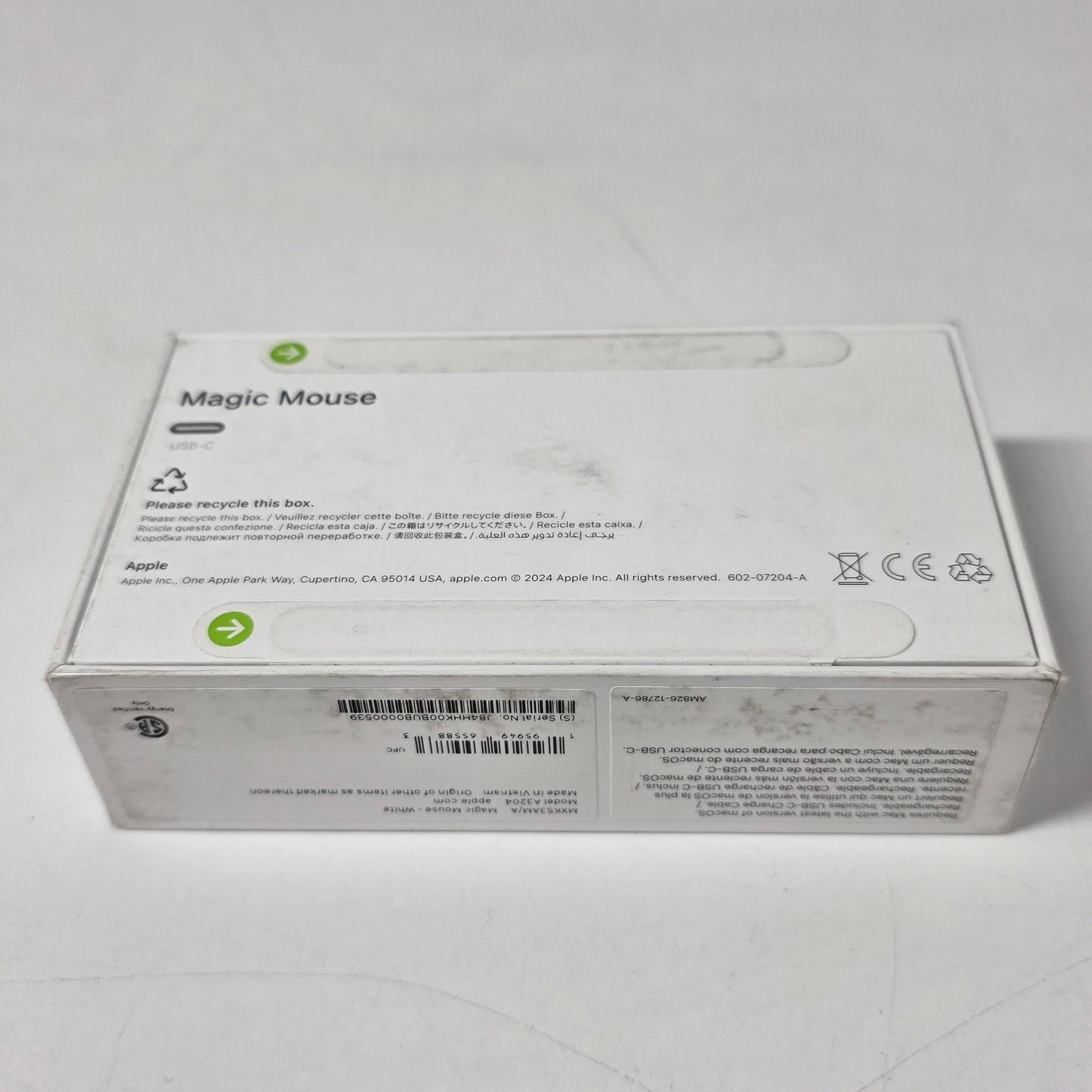 New Apple Magic Mouse (USB-C) A3204 White