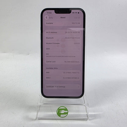 Factory Unlocked Apple iPhone 13 128GB Midnight MLA23LL/A