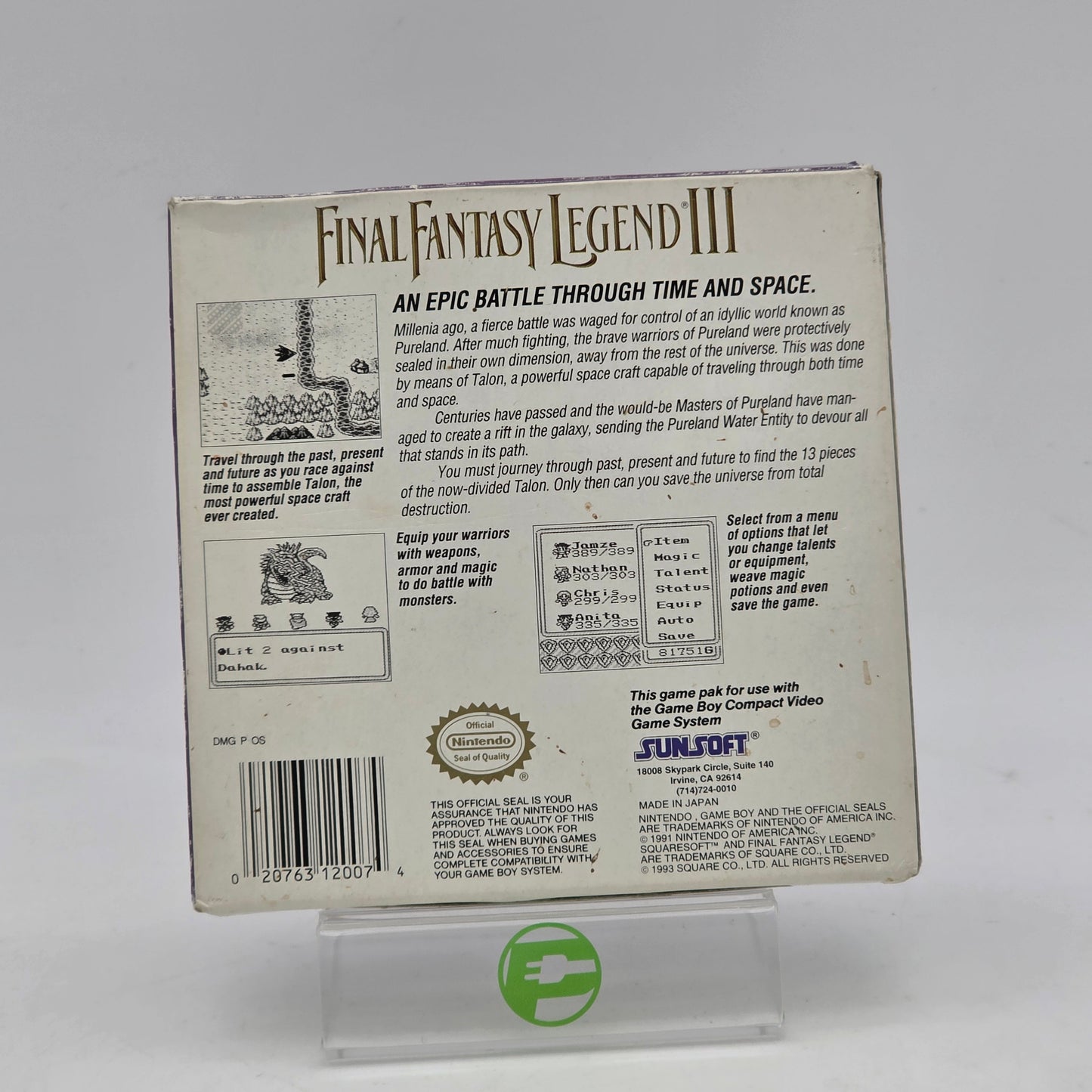 Final Fantasy Legend III (Nintendo GameBoy, 1993)
