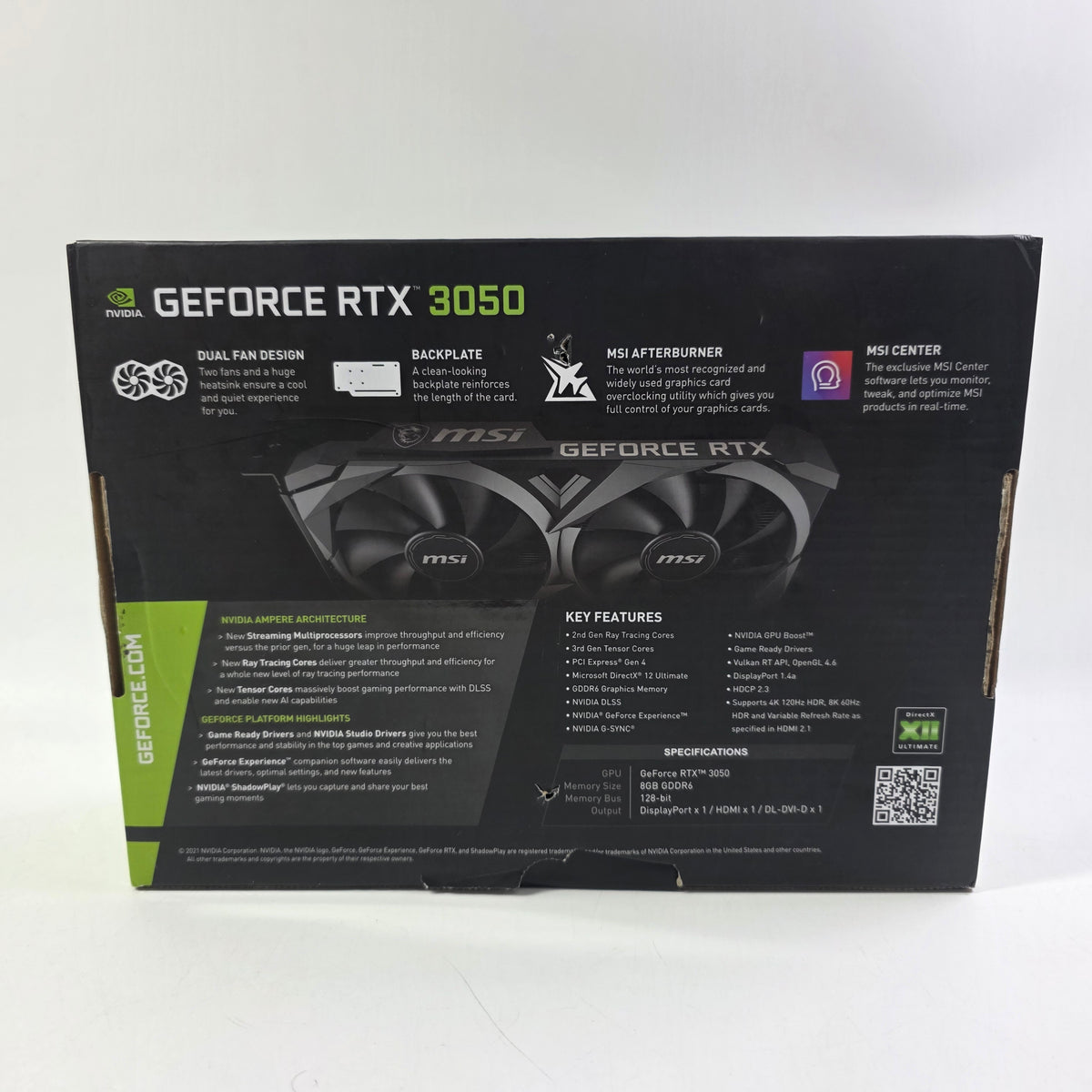 MSI GeForce RTX 3050 Ventus XS 8GB GDDR6 Graphics Card G3050V2X8C