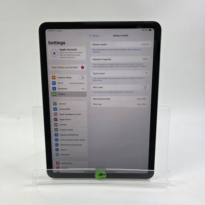WiFi Only Apple iPad Air 11" M2 256GB Silver MUWJ3LL/A