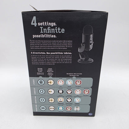 Blue Blue Yeti Blackout Condenser Studio Microphone