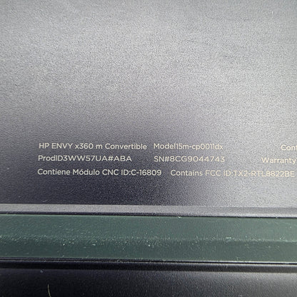 HP Envy x360 15M-CP0011DX 15.6" Ryzen 5 2500U 2.0GHz 8GB RAM 256GB SSD