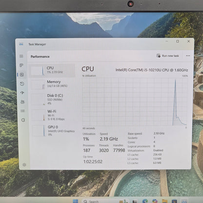 Lenovo ThinkPad 20RD-005HUS 15.6" i5-10210U 1.6GHz 8GB RAM 256GB SSD