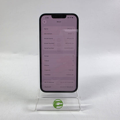 Factory Unlocked Apple iPhone 14 128GB Midnight MPUA3LL/A