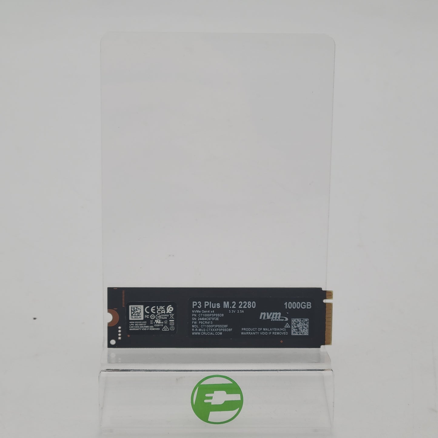 Micron  2280mm Crucial P3 Plus 1TB PCIe 4.0 M.2 NVMe SSD CT1000P3PSSD8