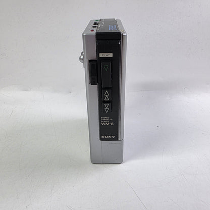 Sony Walkman Cassette Tape Portable Cassette Player Silver WM-8