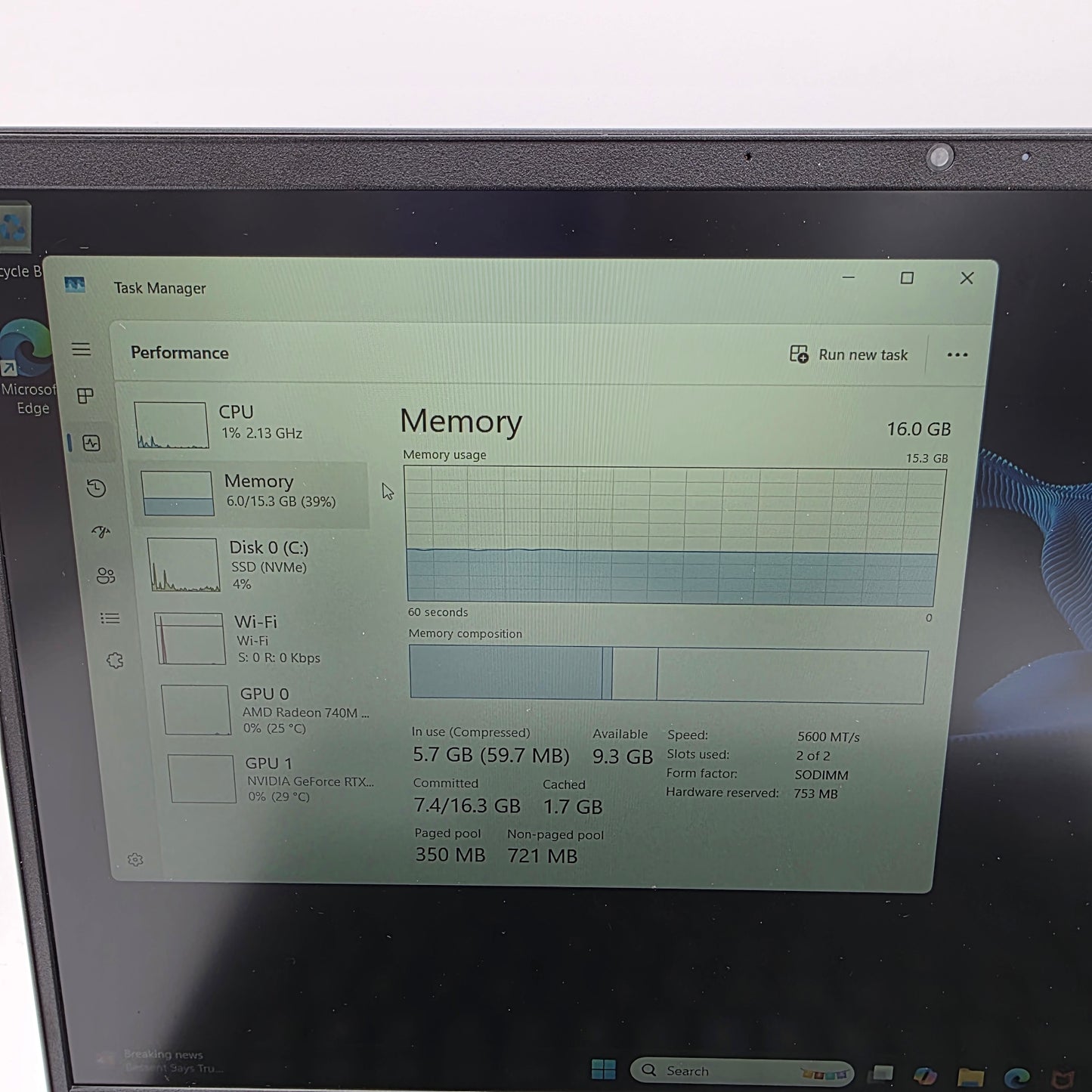HP Victus 15-FB3093DX 15.6" Ryzen 7 7445HS 3.2GHz 16GB RAM 512GB SSD RTX 4050