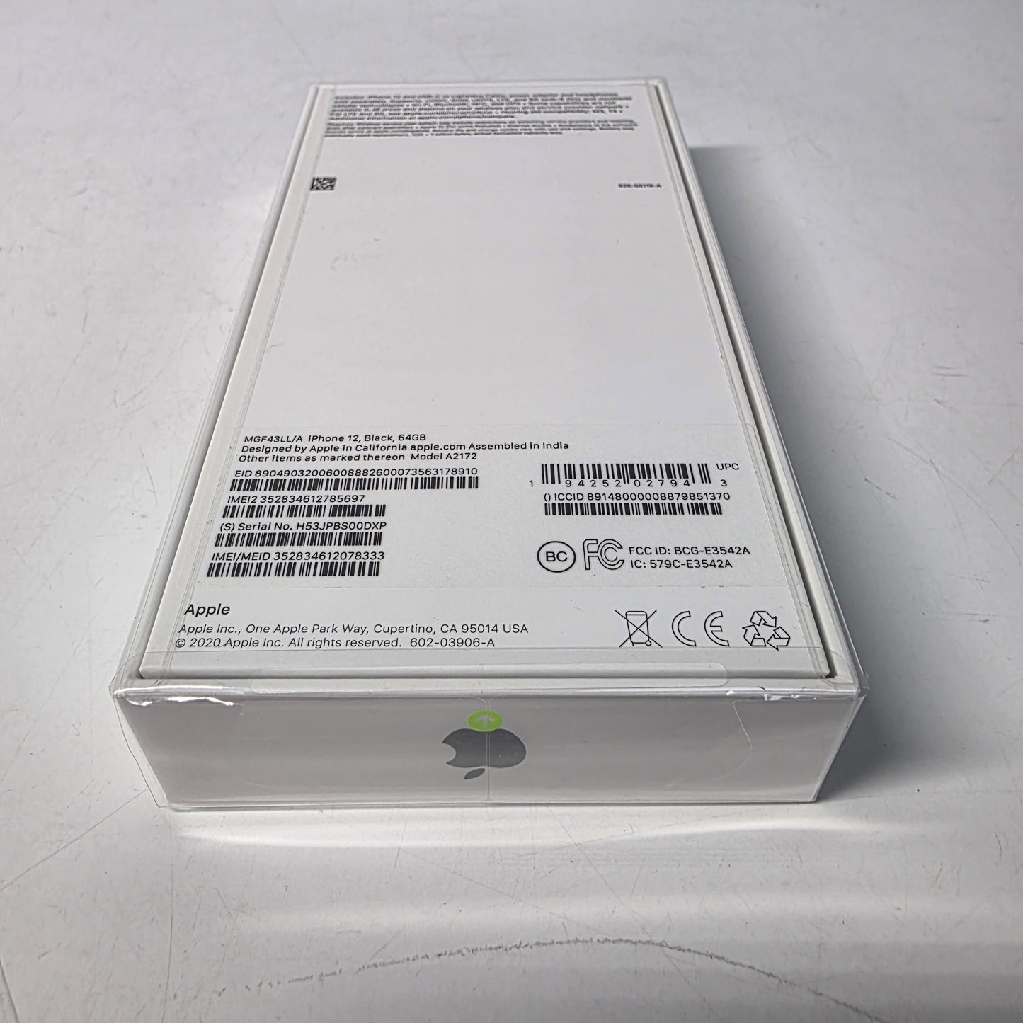 New Unlocked Apple iPhone 12 64GB Black MGF43LL/A