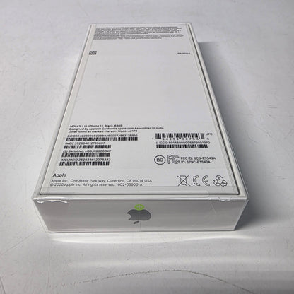 New Unlocked Apple iPhone 12 64GB Black MGF43LL/A