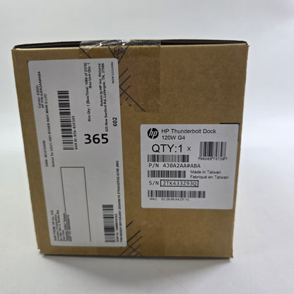 New HP WD15 Thunderbolt 3 Docking Station Black