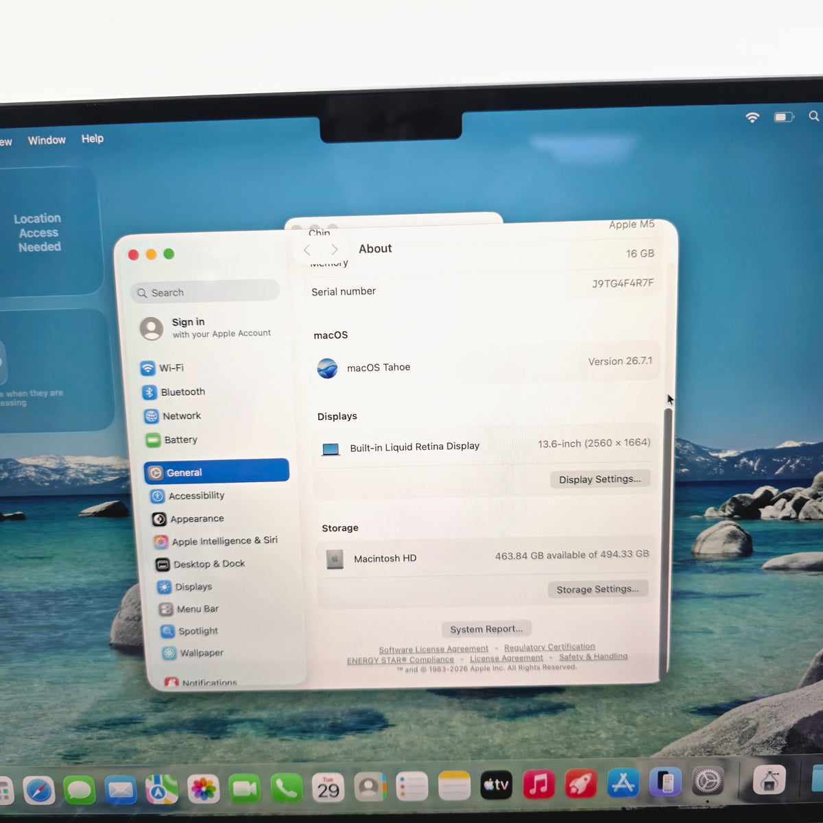 2025 Apple MacBook Air 13" M5 8C GPU 4.6GHz 16GB RAM 512GB SSD A3449