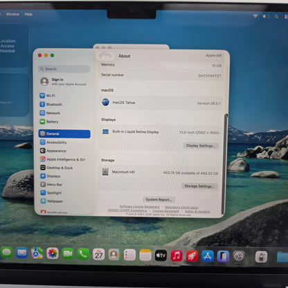 2026 Apple MacBook Air 13" M5 8C GPU 4.6GHz 16GB RAM 512GB SSD A3449