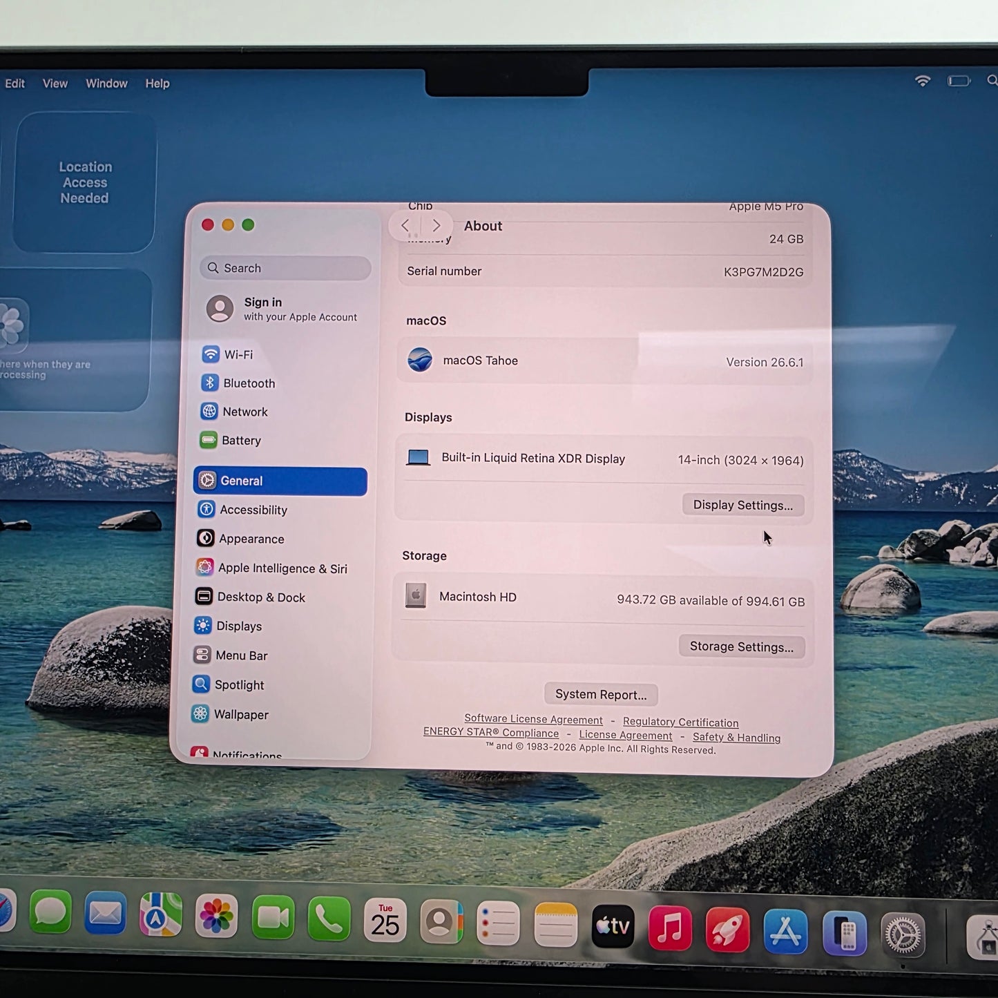 2026 Apple MacBook Pro 14" M5 Pro 16C GPU 4.6GHz 24GB RAM 1TB SSD A3426