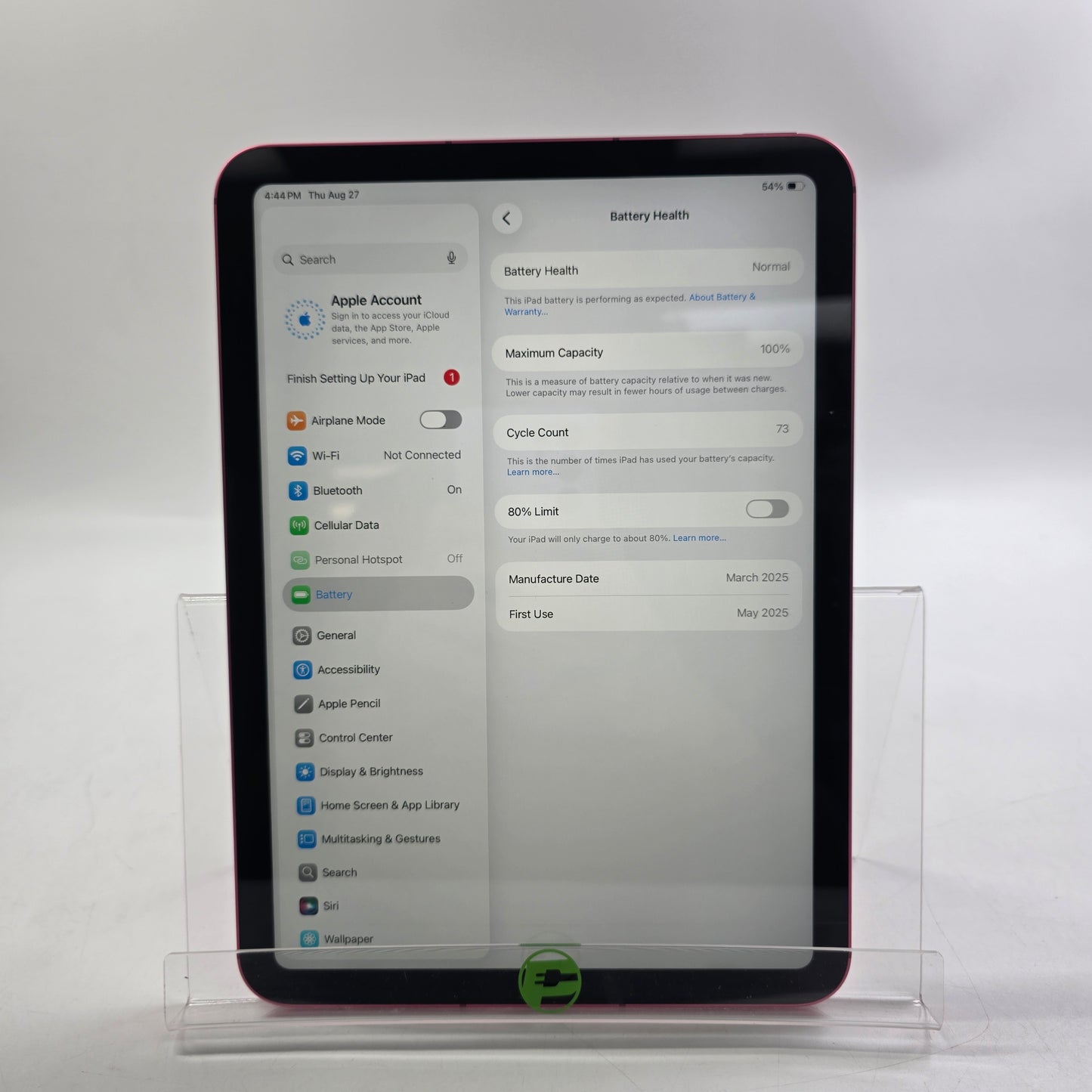 WiFi Only Apple iPad 11" (A16) 128GB Pink MD7J4LL/A