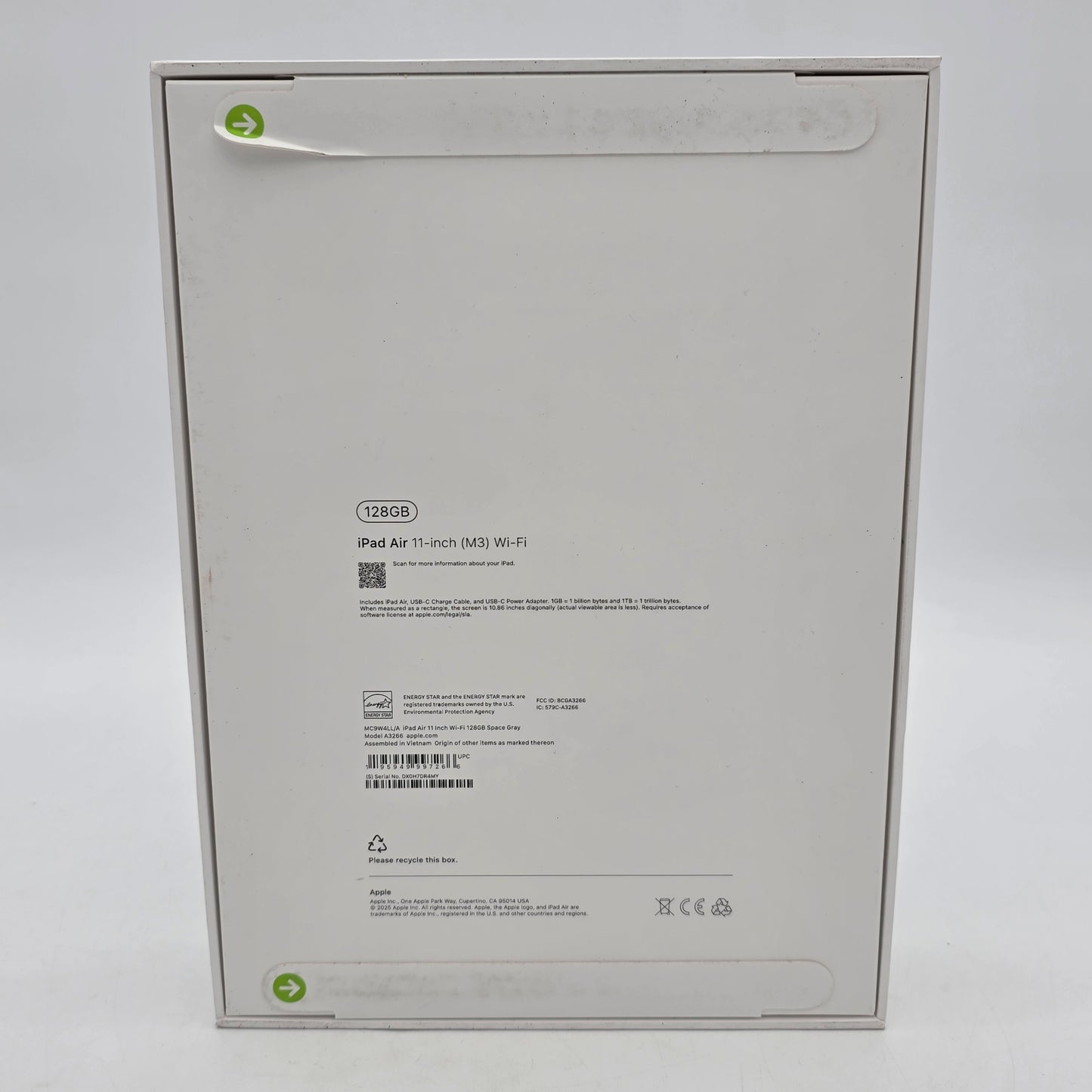 New WiFi Only Apple iPad Air 11" M3 128GB Space Gray MC9W4LL/A