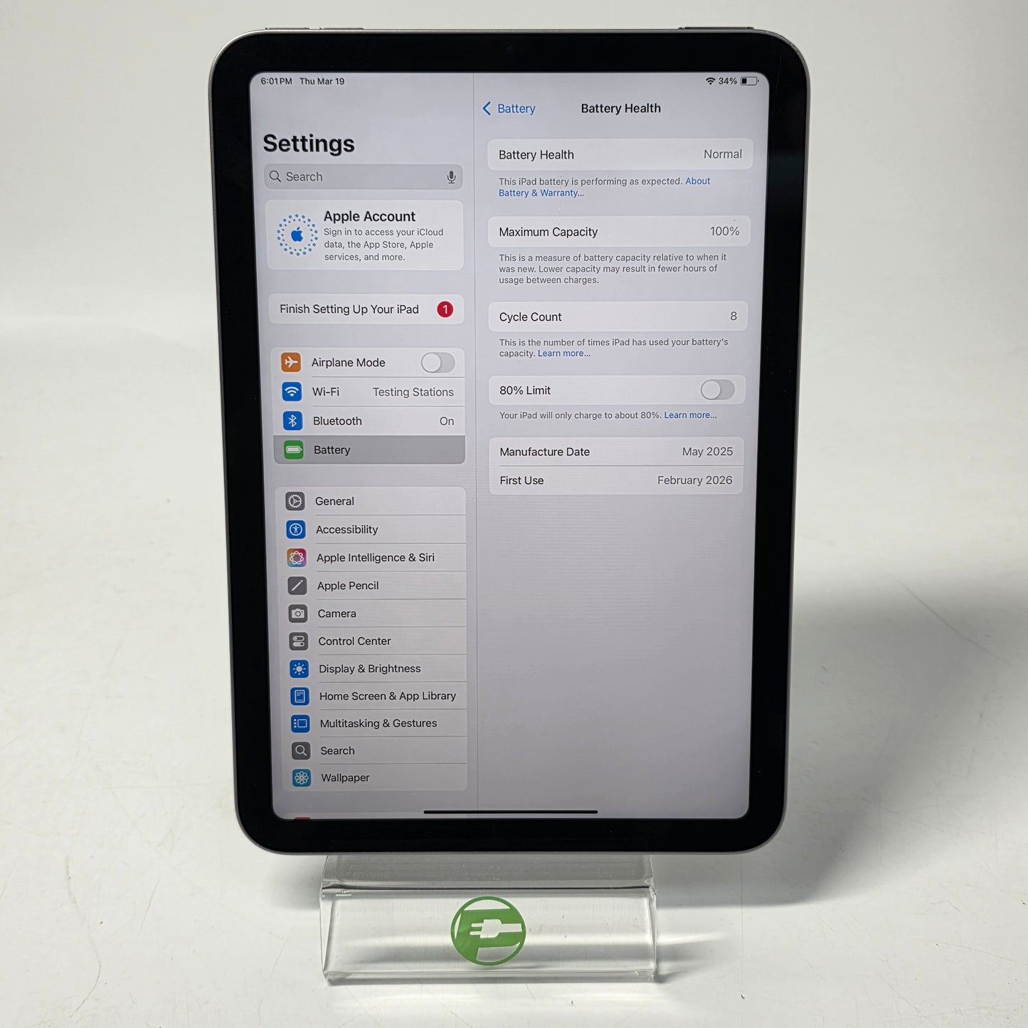 WiFi Only Apple iPad mini (A17 Pro) 128GB Space Gray MXN63LL/A