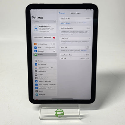 WiFi Only Apple iPad mini (A17 Pro) 128GB Space Gray MXN63LL/A