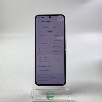 Unlocked Samsung Galaxy Z Flip6 12GB RAM 256GB SM-F741U Silver Shadow