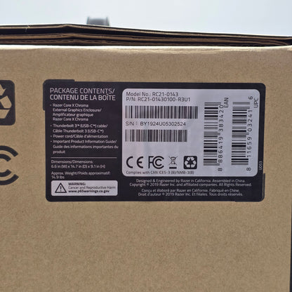 Razer Core X Chroma External GPU RC21-0143