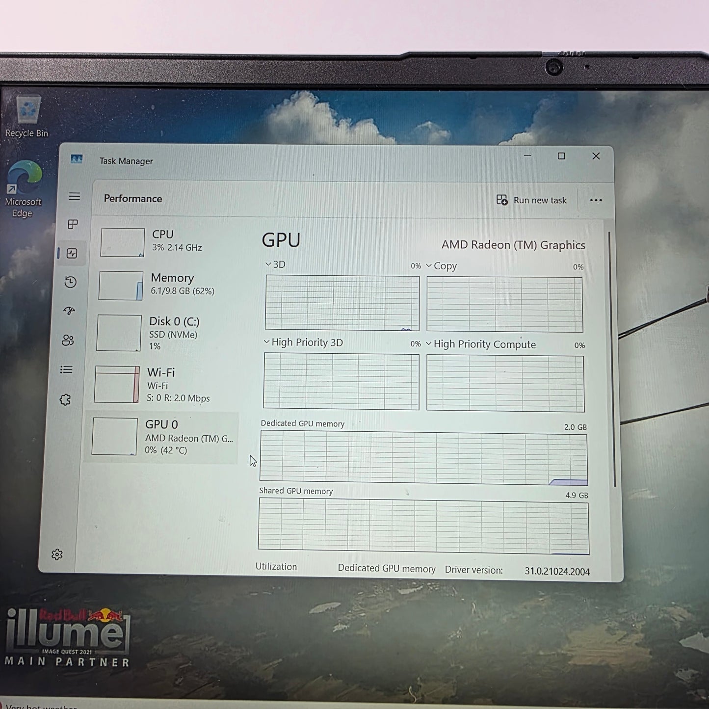 Lenovo IdeaPad 3 15ABA7 15.6" Ryzen 7 5825U 2.0GHz 12GB RAM 512GB SSD