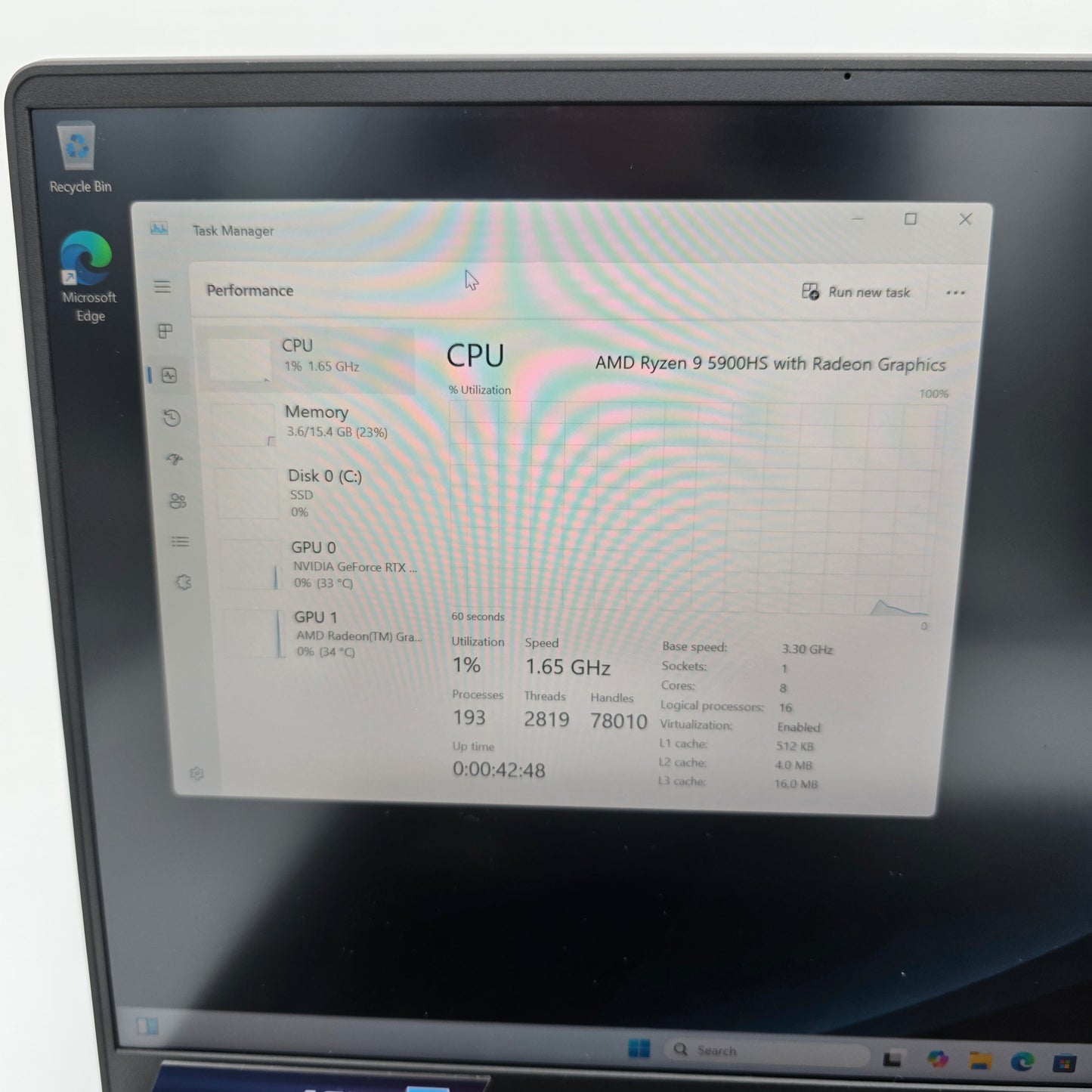 Asus ROG Zephyrus G15 GA503Q Ryzen 9 5900HS 16GB RAM 1TB SSD GeForce RTX 3070