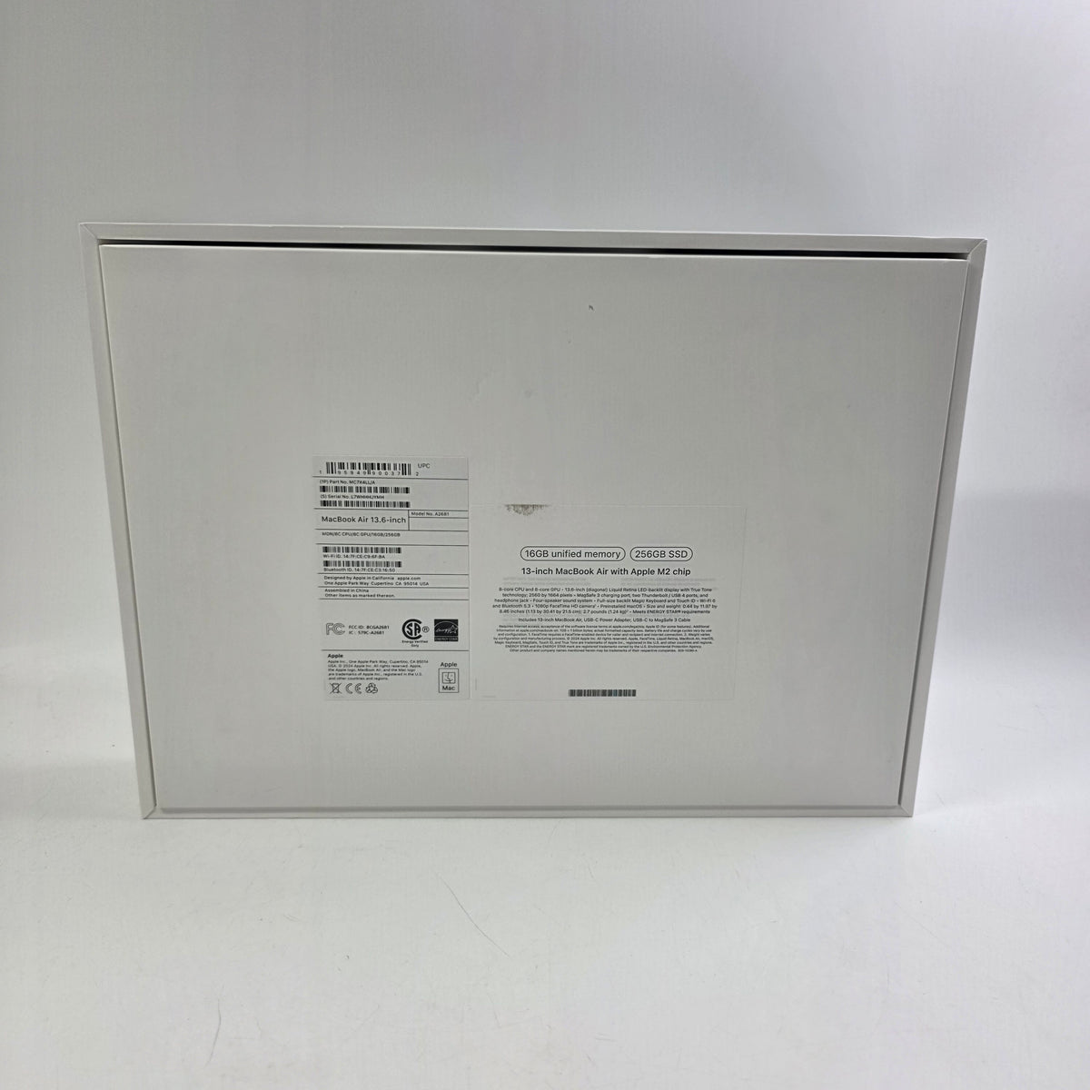 2022 Apple Macbook Air 13.6" M2 8C GPU 3.5GHz 16GB RAM 256GB SSD MC7X4LL/A