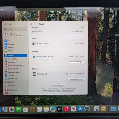 2020 Apple MacBook Air 13.3" M1 7C GPU 3.2GHz 8GB RAM 256GB SSD A2337