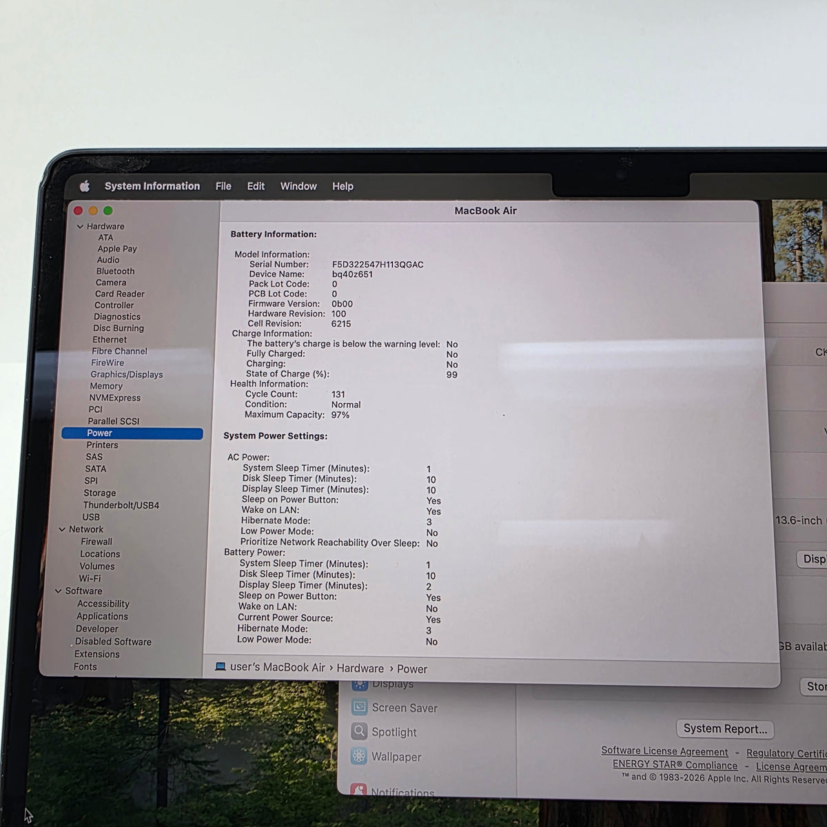 2022 Apple MacBook Air 13.6" M2 8C GPU 3.5GHz 8GB RAM 256GB SSD MLY33LL/A