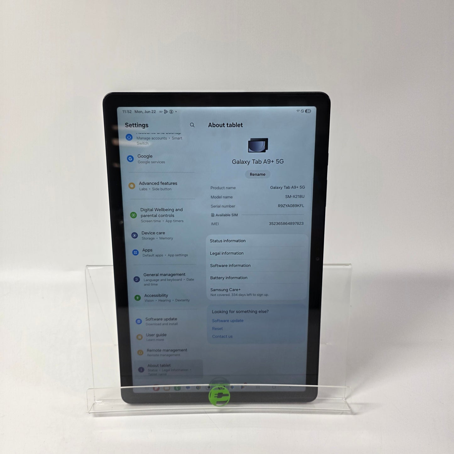 WiFi Only Samsung Galaxy Tab A9 Plus 11.0" 64GB Gray SM-X218U