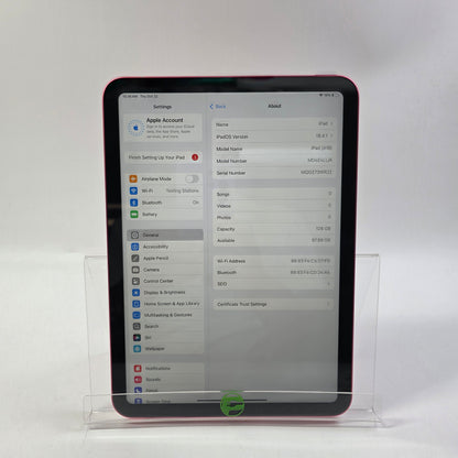 WiFi Only Apple iPad 11" (A16) 128GB Pink MD4E4LL/A
